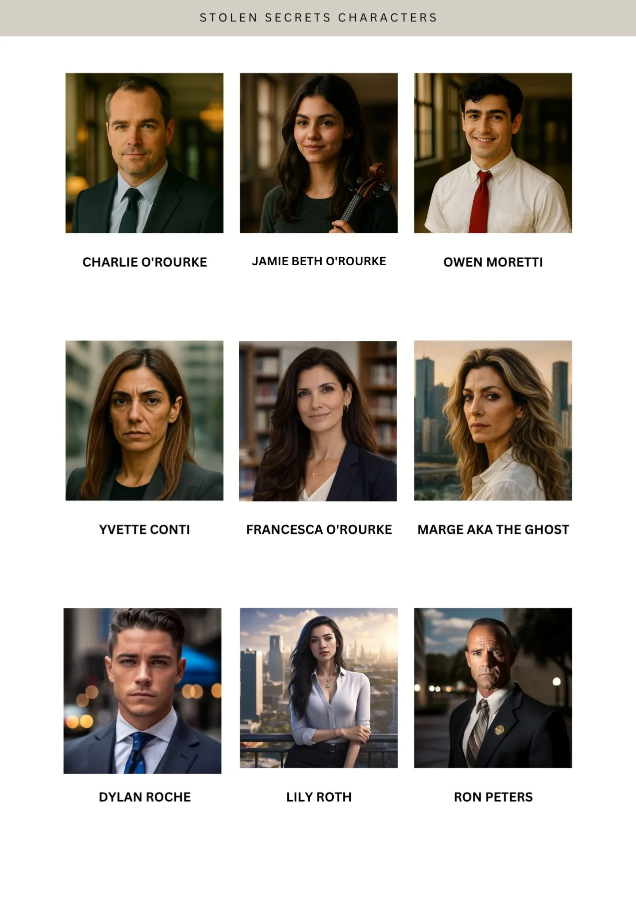 Stolen Secrets characters